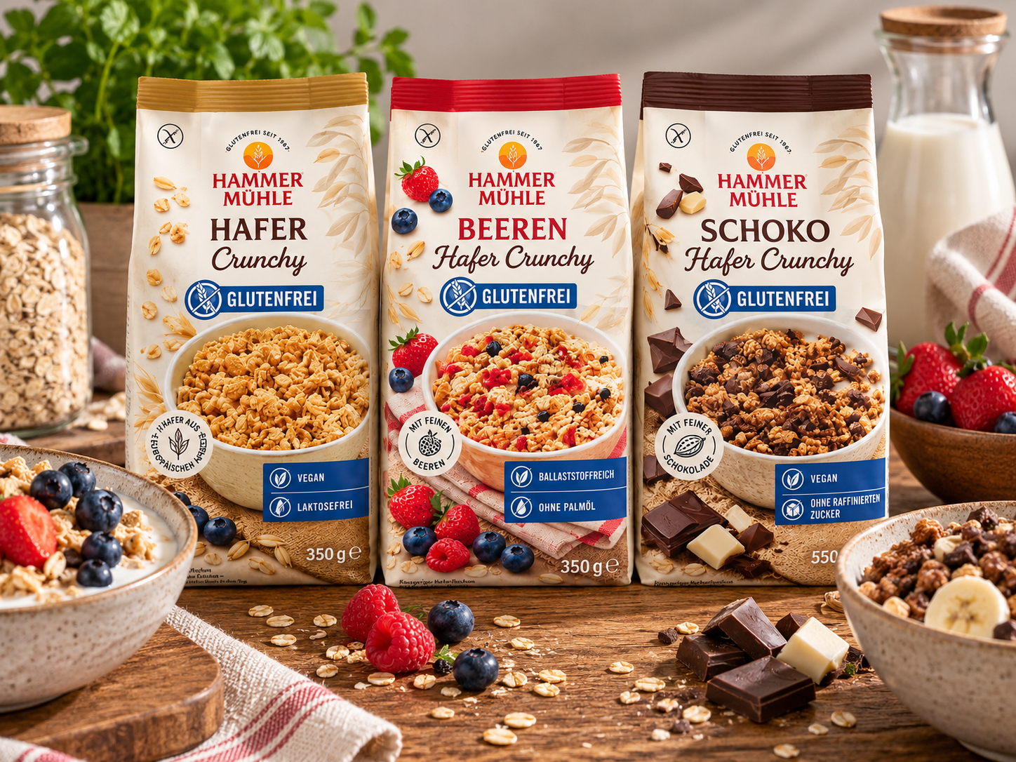 Bezlepkový dárek GRANOLA 3 druhy - Hammermühle